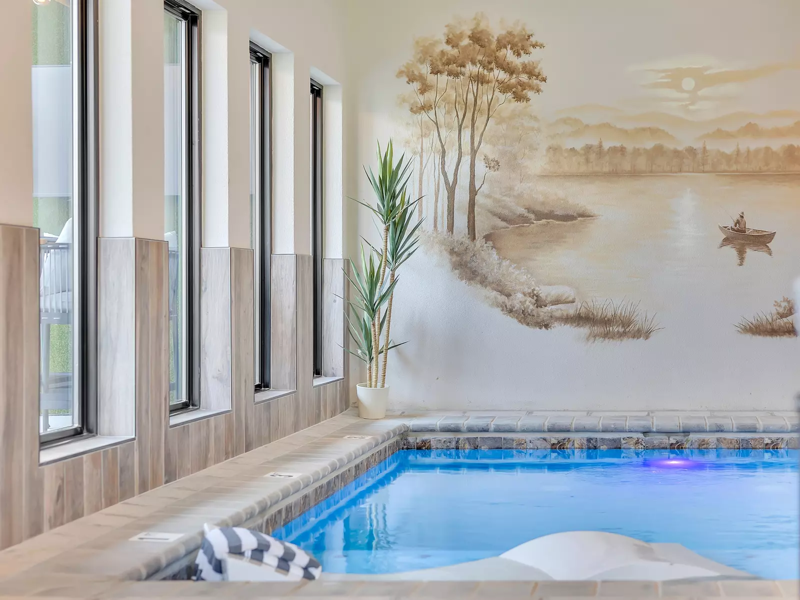 cabin with private indoor pool